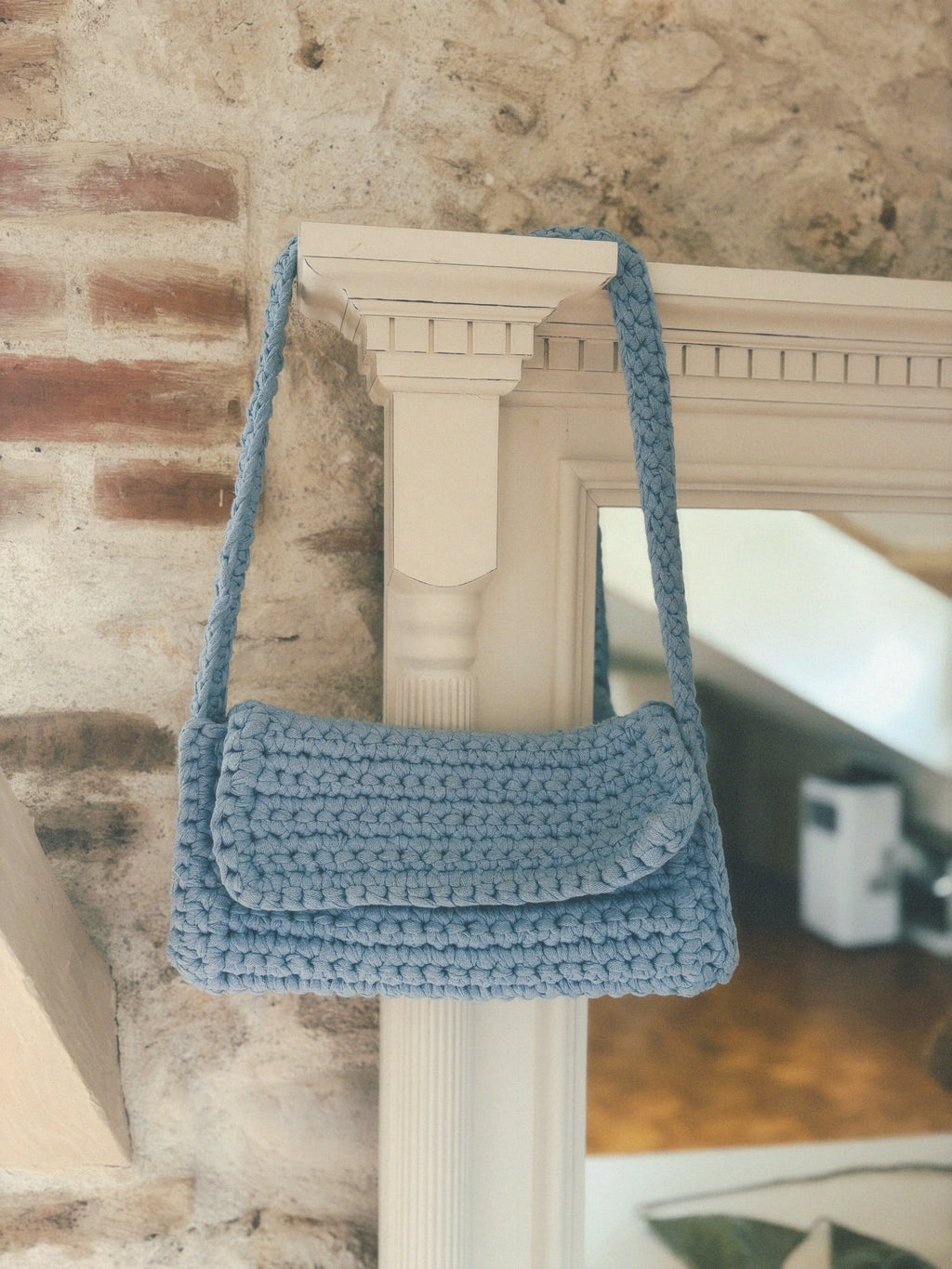 Sac bandoulière au crochet | Fil de coton ruban | Commande personnalisée