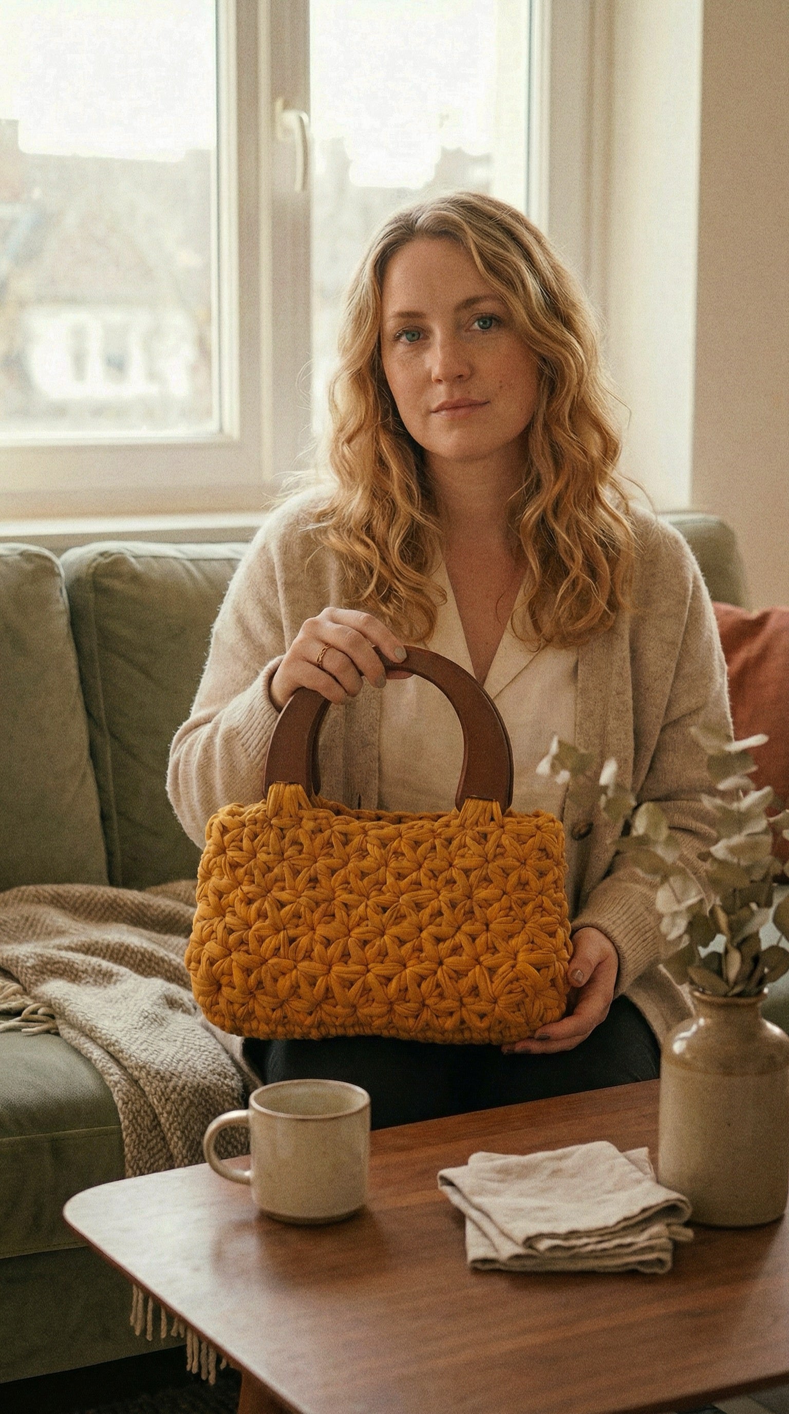 Sac au crochet signature | Fil de coton recyclé (t-shirt) 