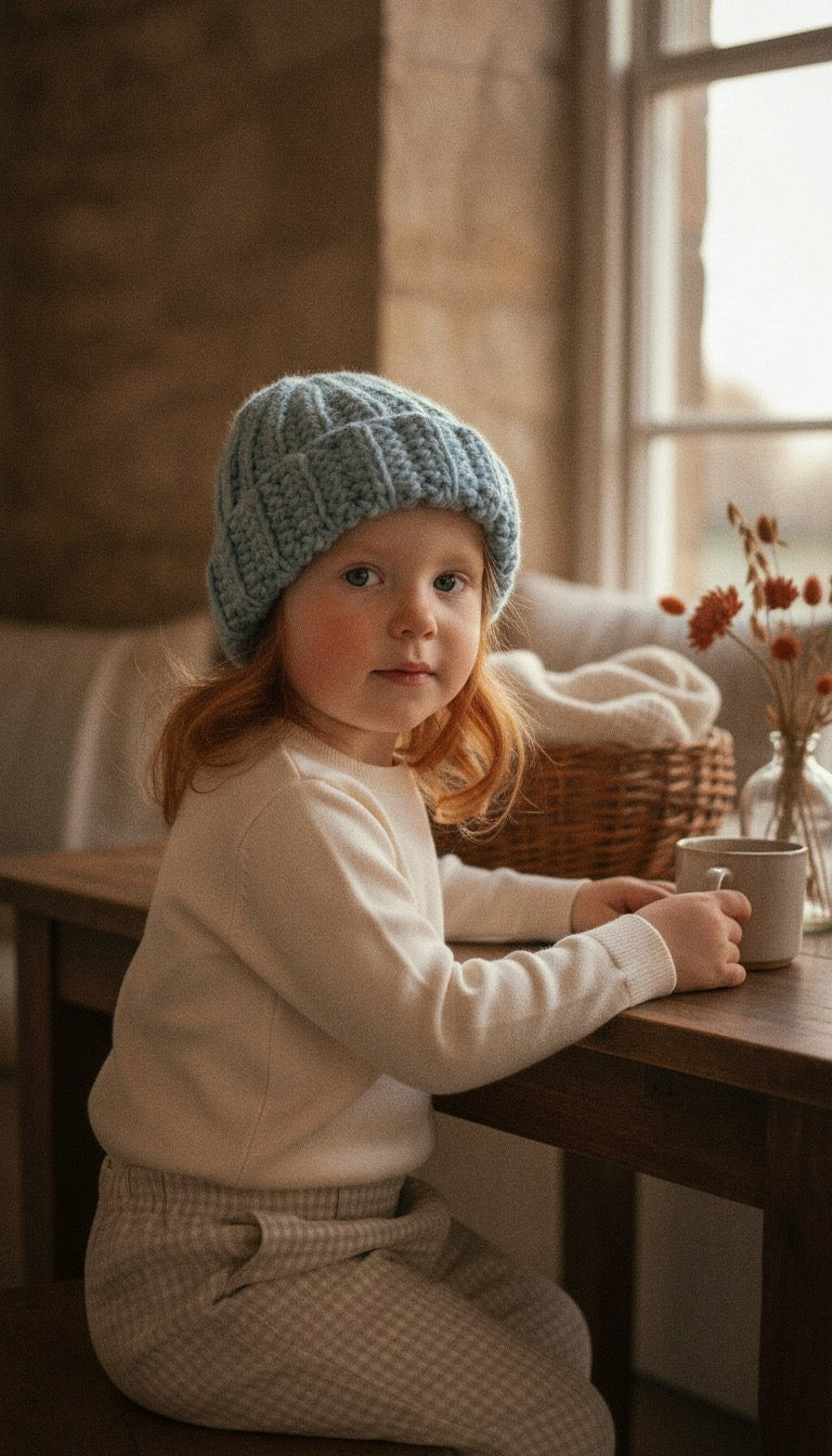 Chunky Wool Beanie Adult & Children | Fisherman Rib | Custom Order