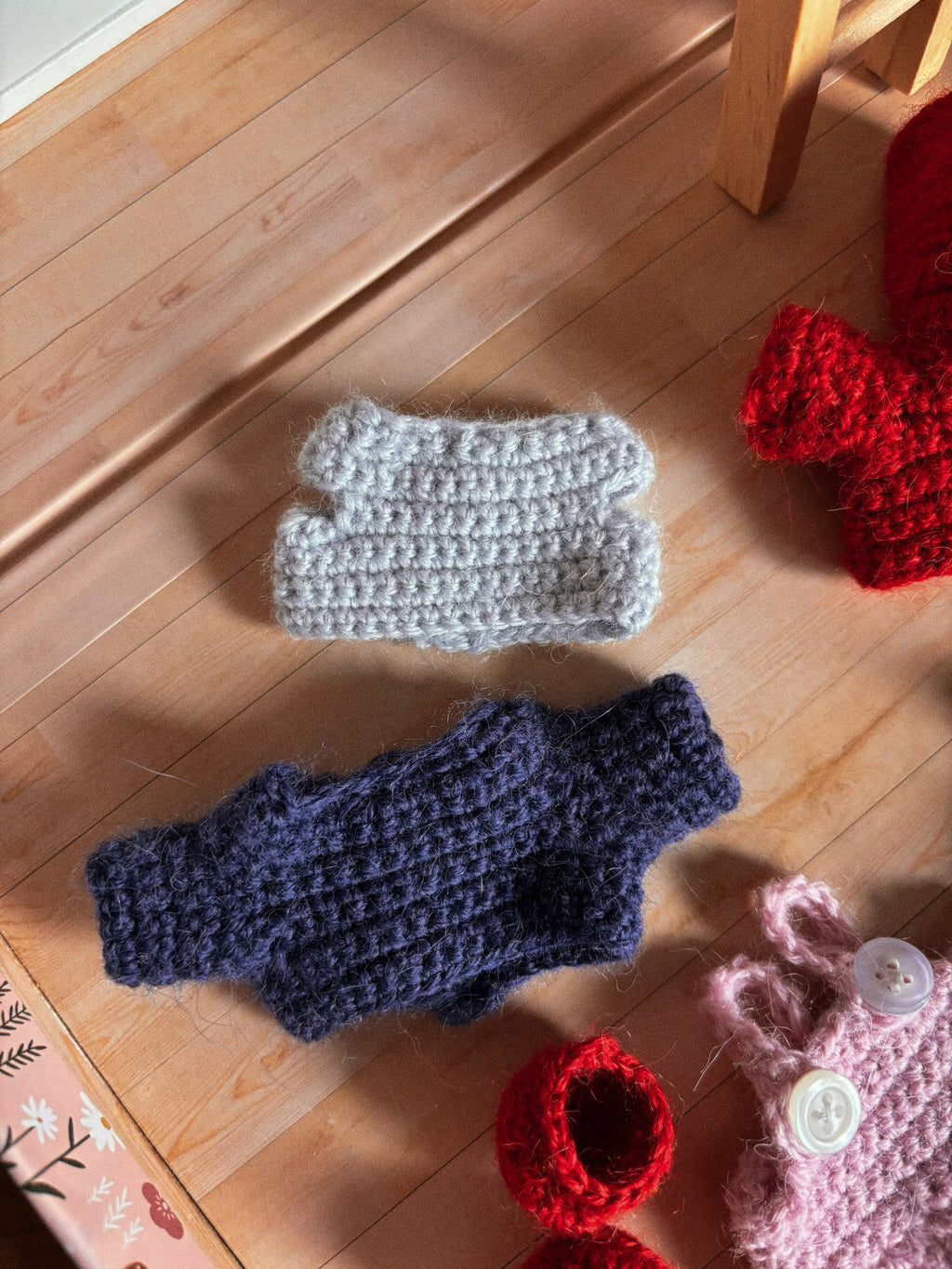 Ensemble Trio Mini Ours | Choisissez 3 vêtements faits main | Commande personnalisée