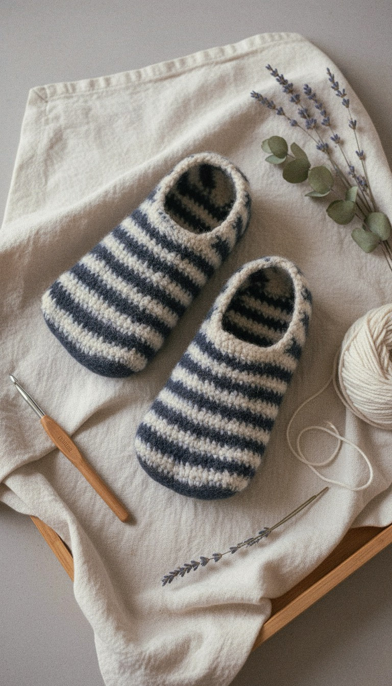 Douces Pantoufles en laine feutrée | Commandes personnalisées
