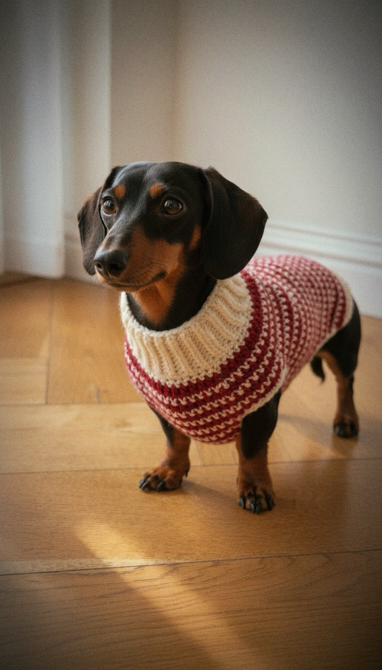 Pull pour chien au crochet | Taille et couleur personnalisées | XS–XL
