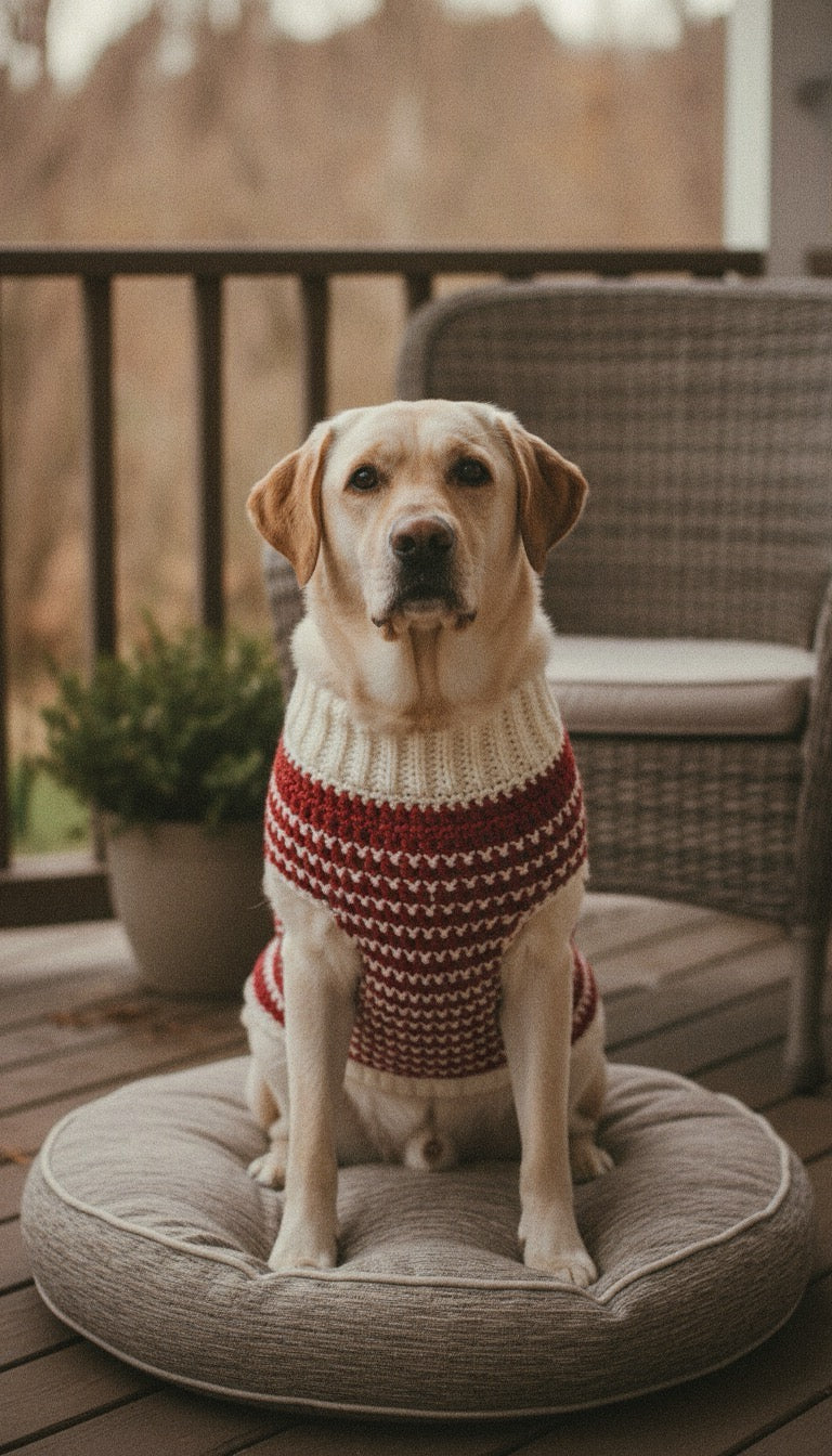 Pull pour chien au crochet | Taille et couleur personnalisées | XS–XL