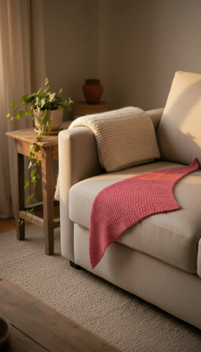 Commande - Écharpe triangulaire en soie et alpaga