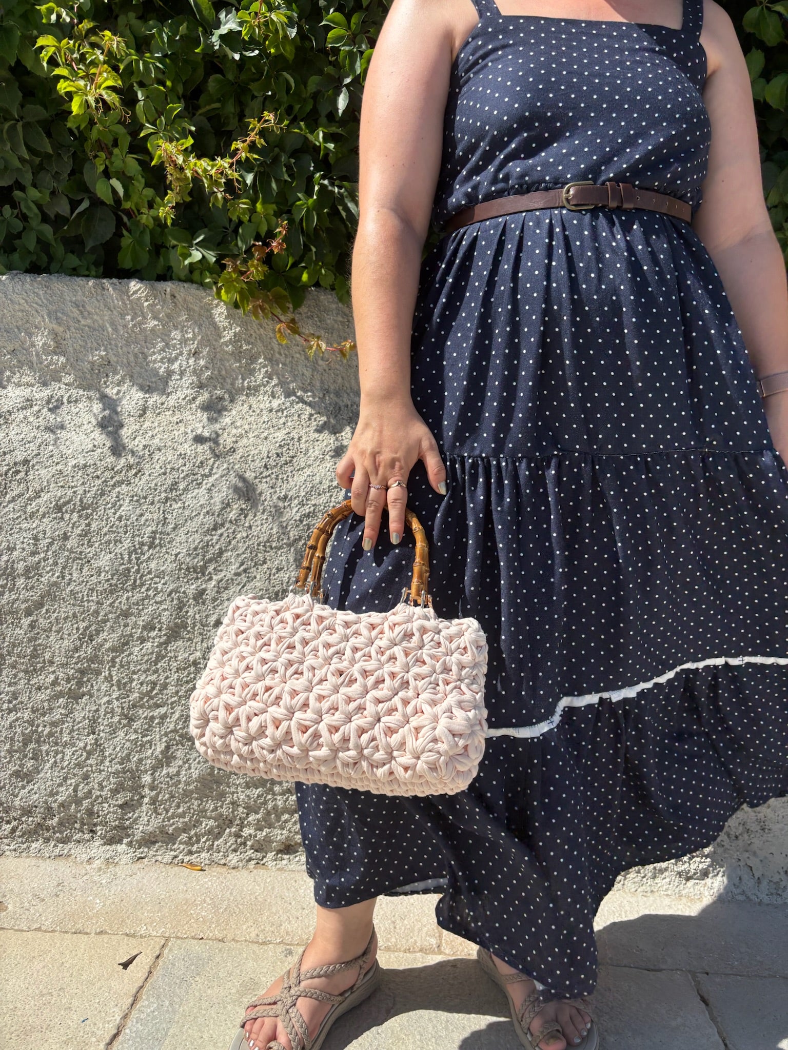 Sac au crochet signature | Fil de coton recyclé (t-shirt) | Commande personnalisée 