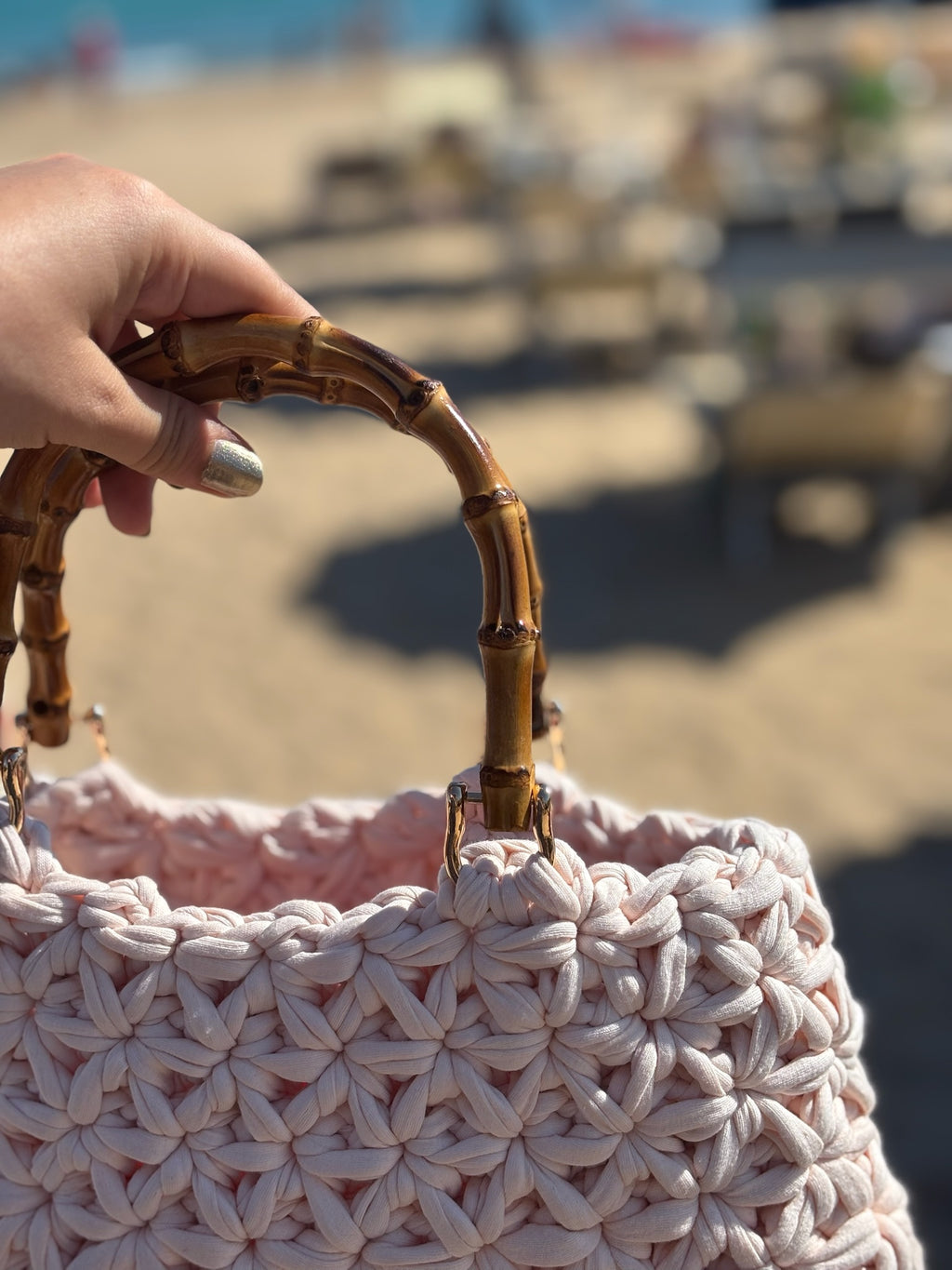 Sac au crochet signature | Fil de coton recyclé (t-shirt) | Commande personnalisée 