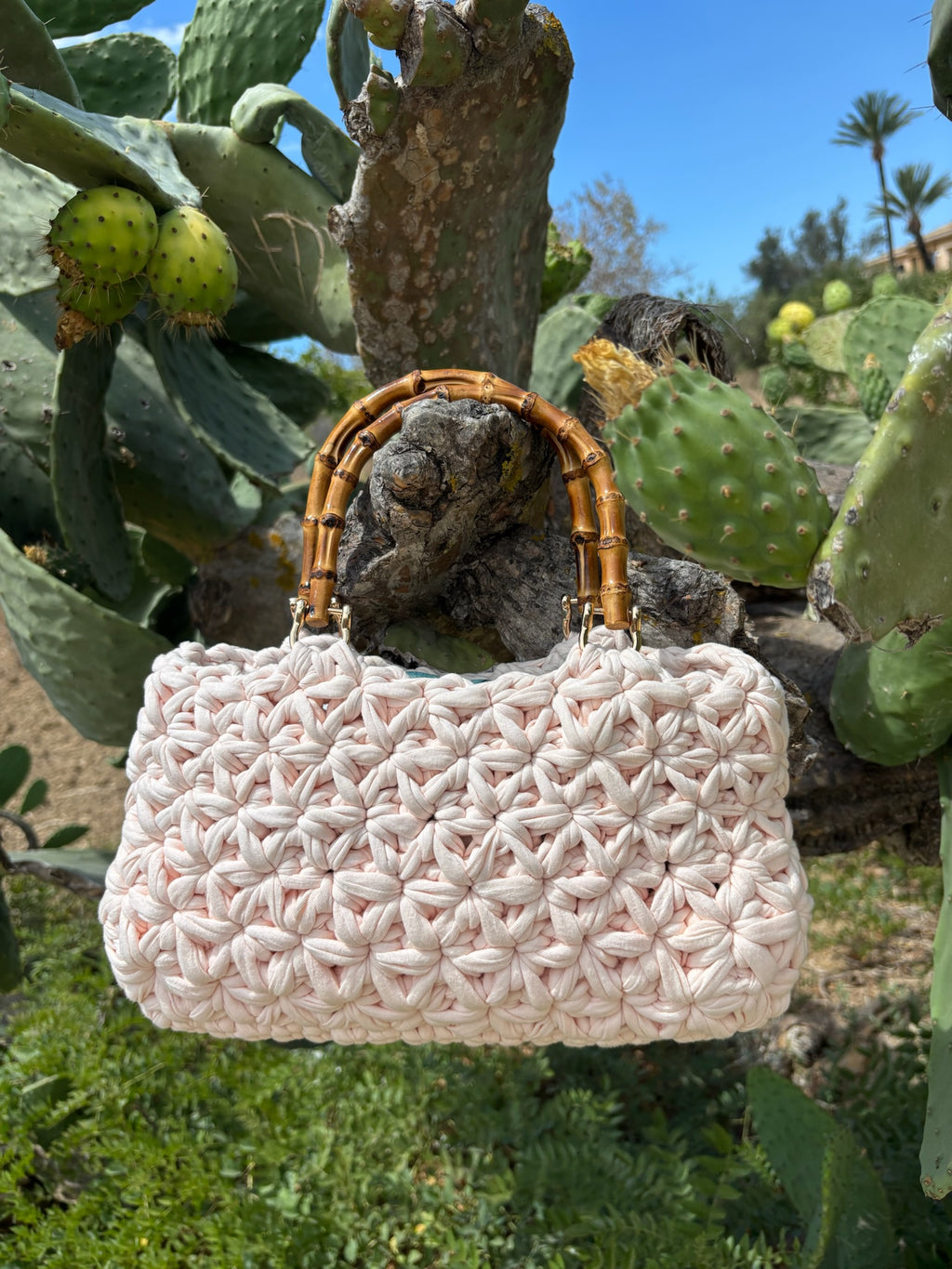 Sac au crochet signature | Fil de coton recyclé (t-shirt) | Commande personnalisée 