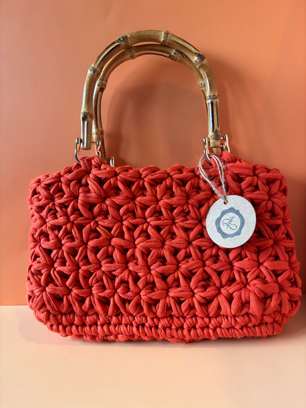 Sac au crochet signature | Fil de coton recyclé (t-shirt) 
