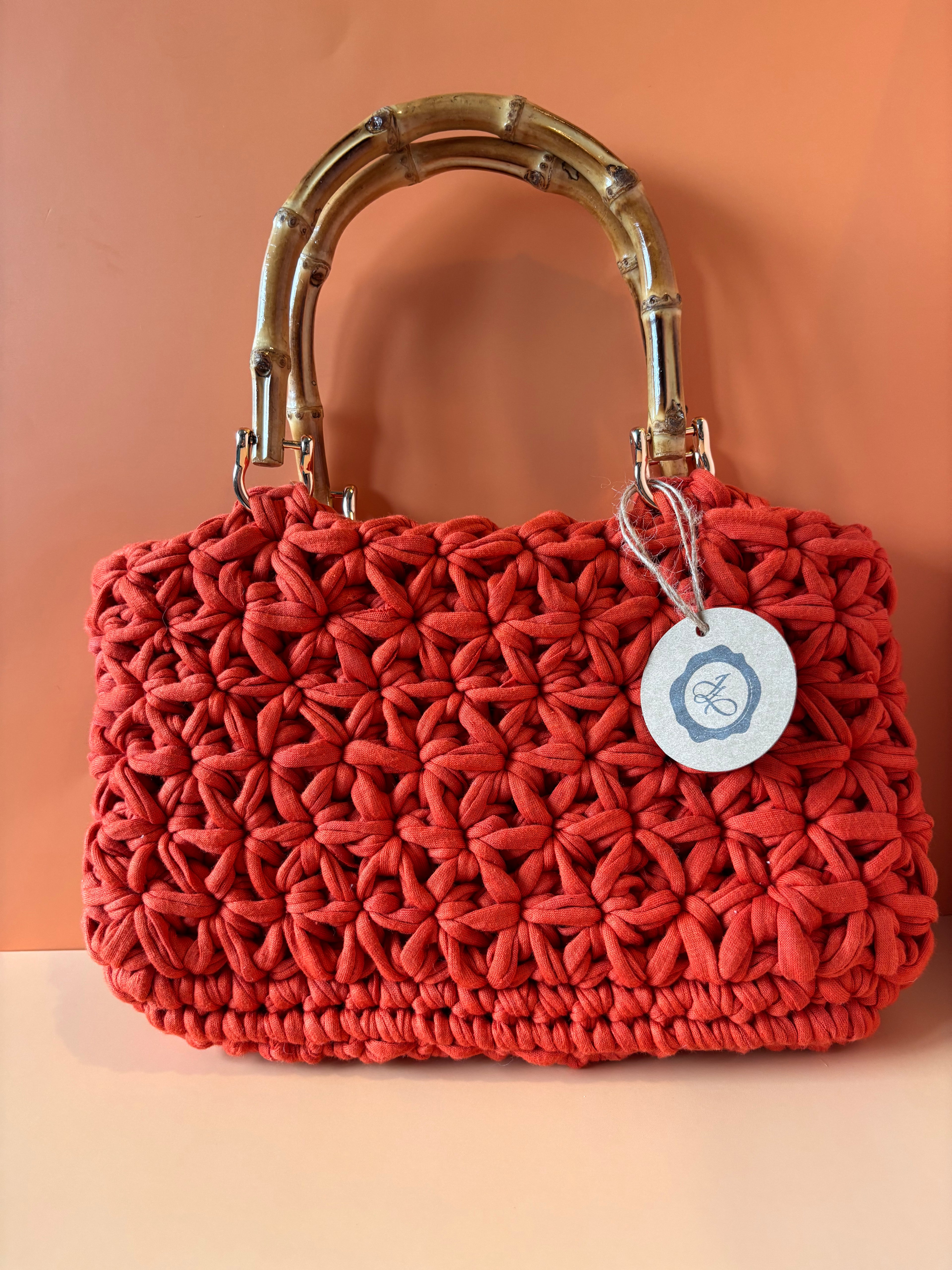 Sac au crochet signature | Fil de coton recyclé (t-shirt) 