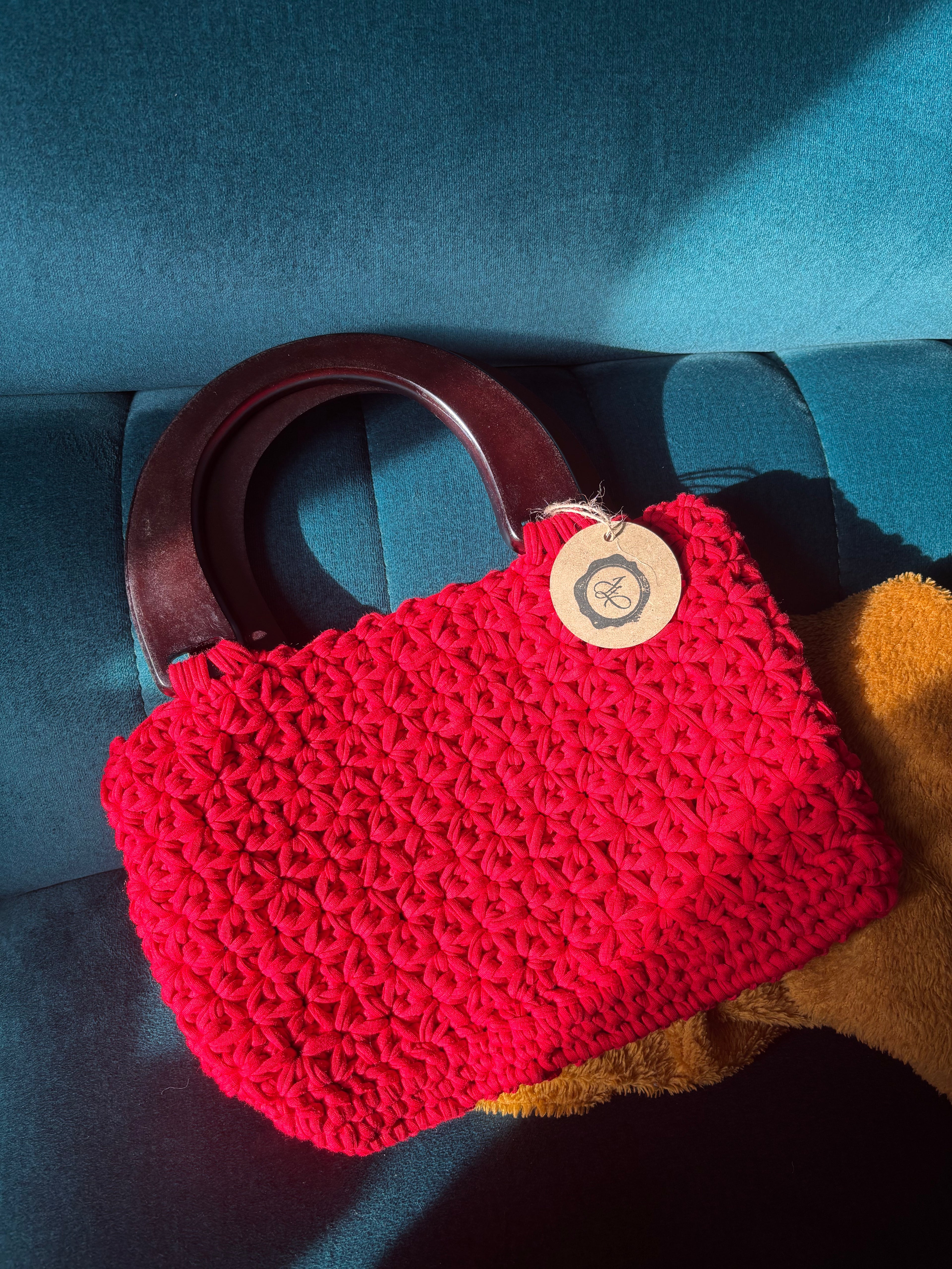 Sac au crochet signature | Fil de coton recyclé (t-shirt) 