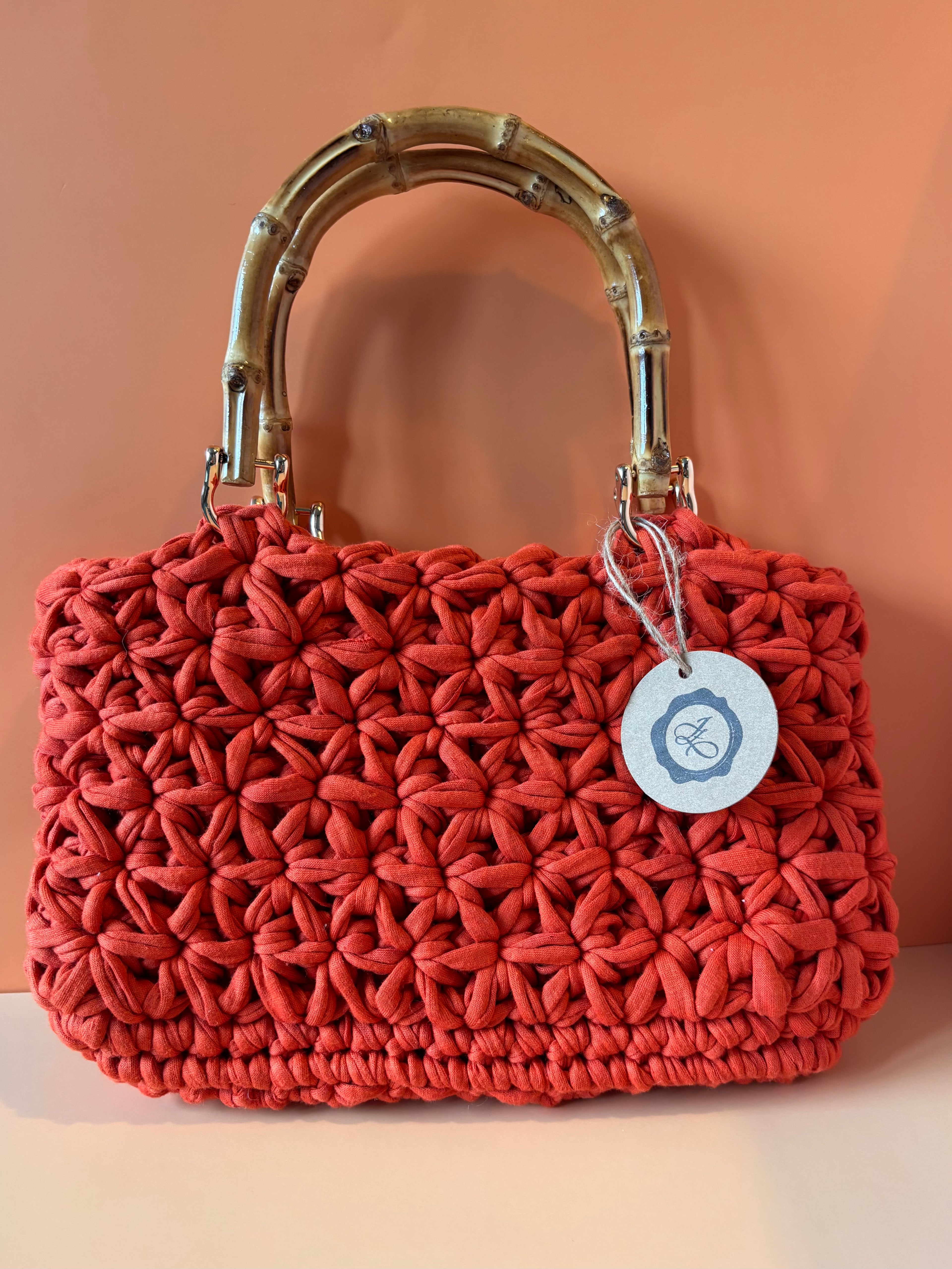 Handcrafted Signature Handbag in Burnt Orange