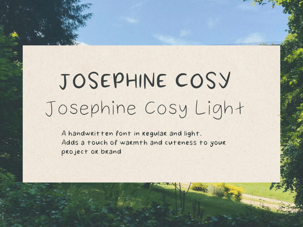 Josephine Cosy Font Duo : Police sans serif manuscrite pour le branding (OTF + TTF)