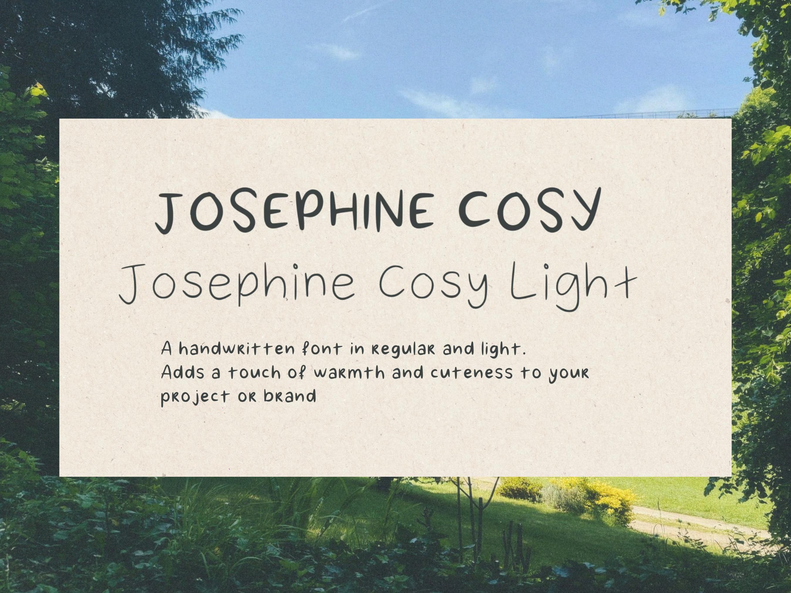 Josephine Cosy Font Duo : Police sans serif manuscrite pour le branding (OTF + TTF)