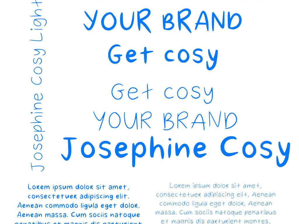 Josephine Cosy Font Duo : Police sans serif manuscrite pour le branding (OTF + TTF)