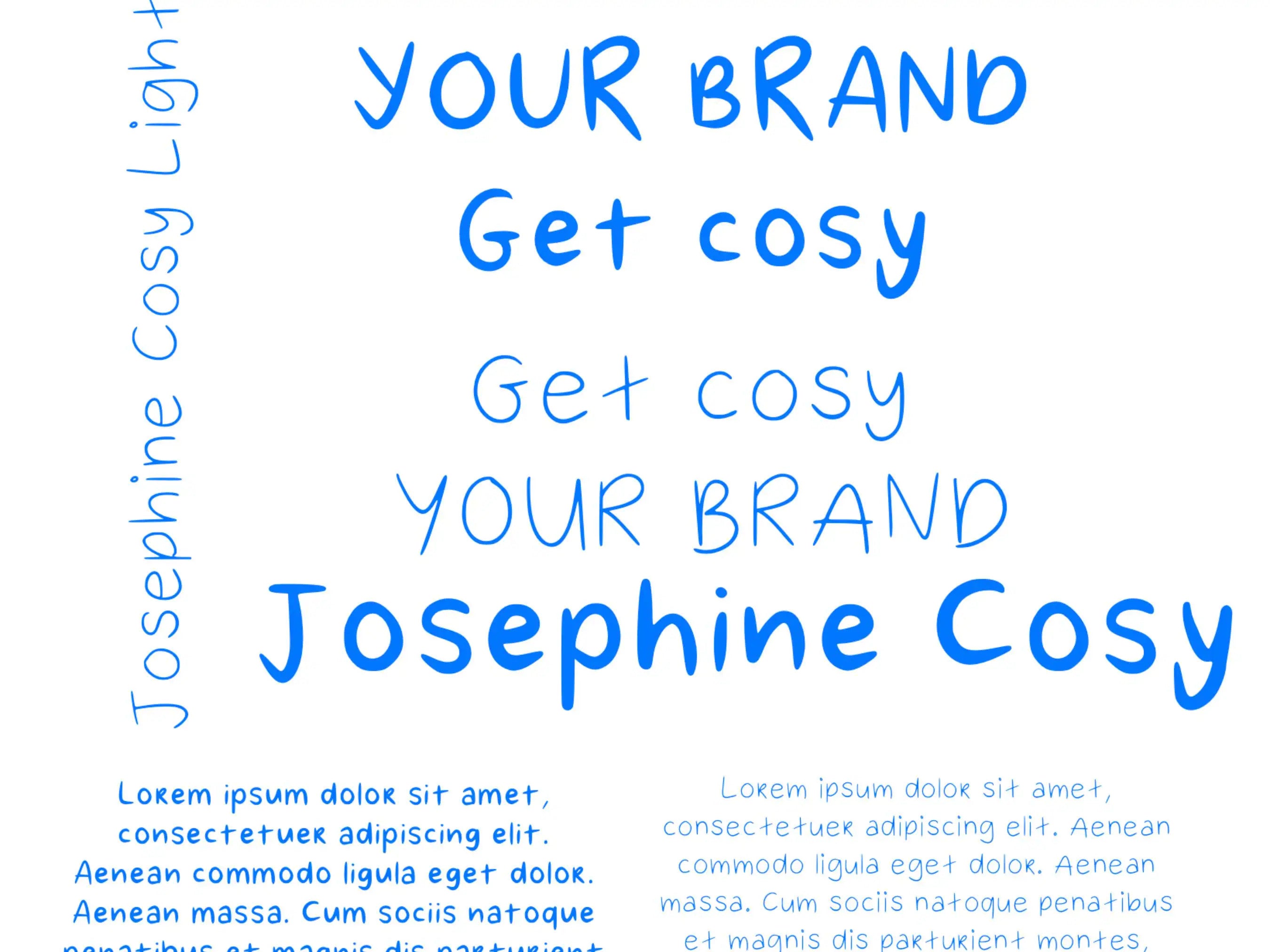 Josephine Cosy Font Duo : Police sans serif manuscrite pour le branding (OTF + TTF)