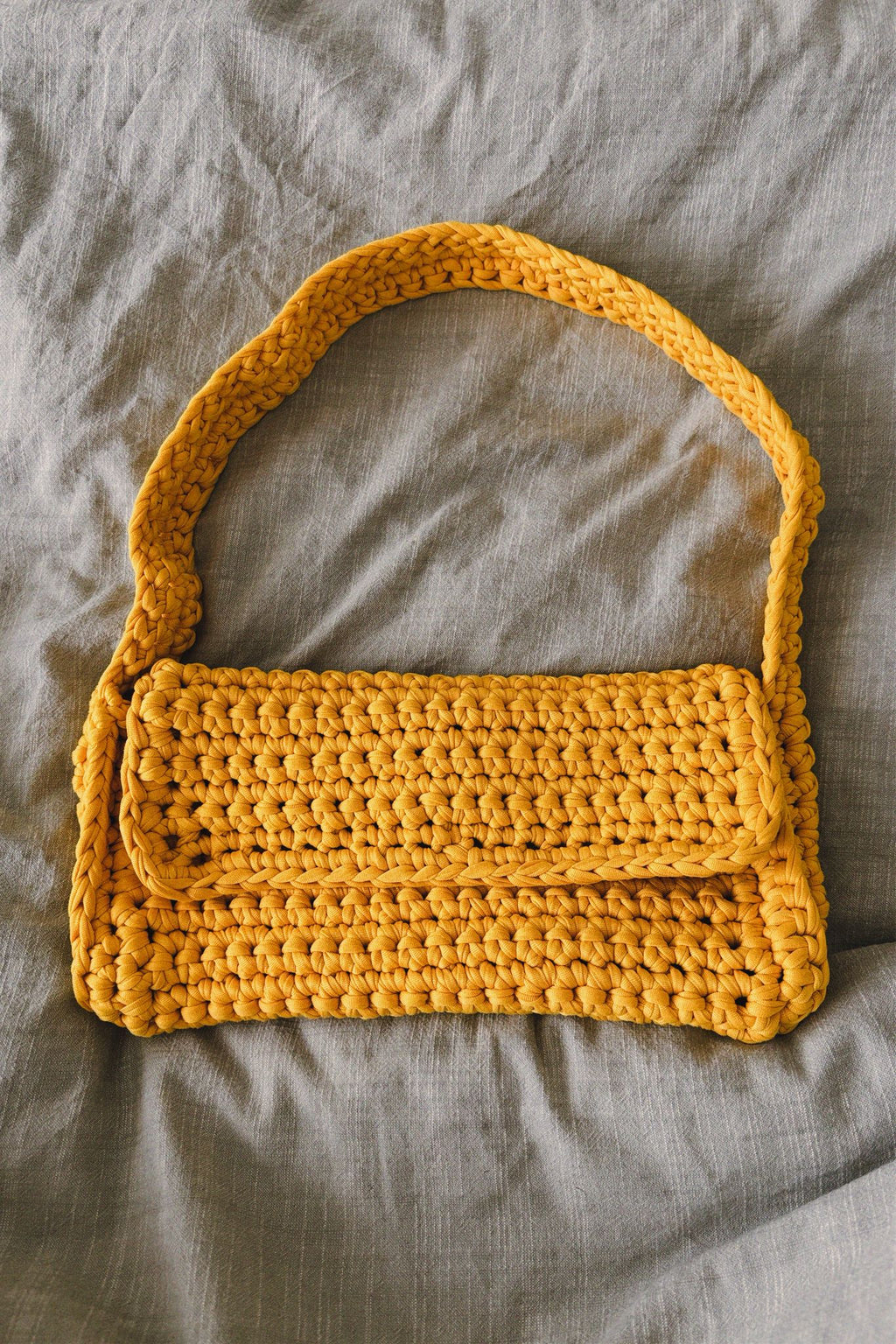 Sac bandoulière au crochet | Fil de coton ruban | Commande personnalisée