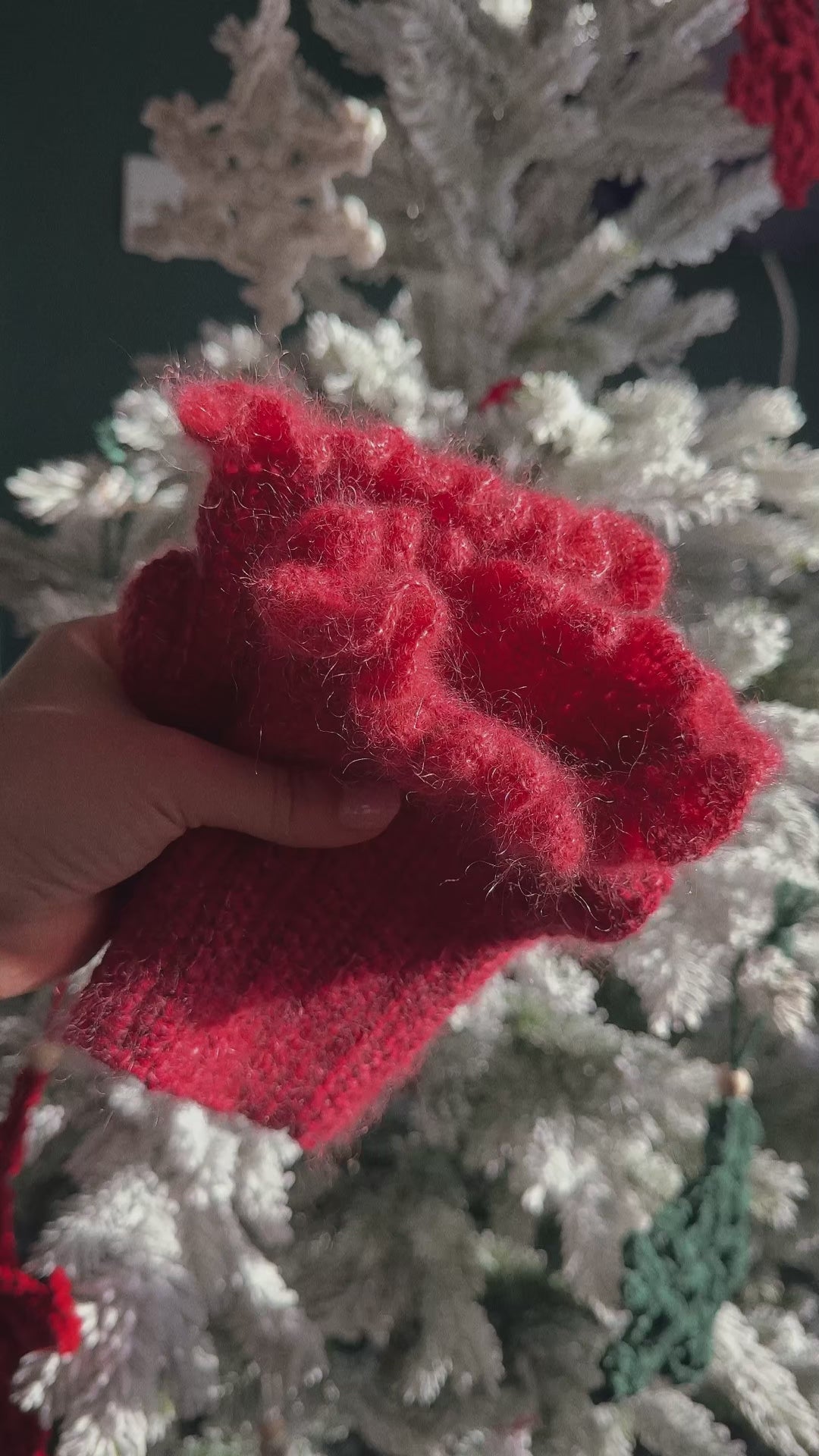 Mitaines à volants | Mélange coton, mohair et soie (prêtes à porter)